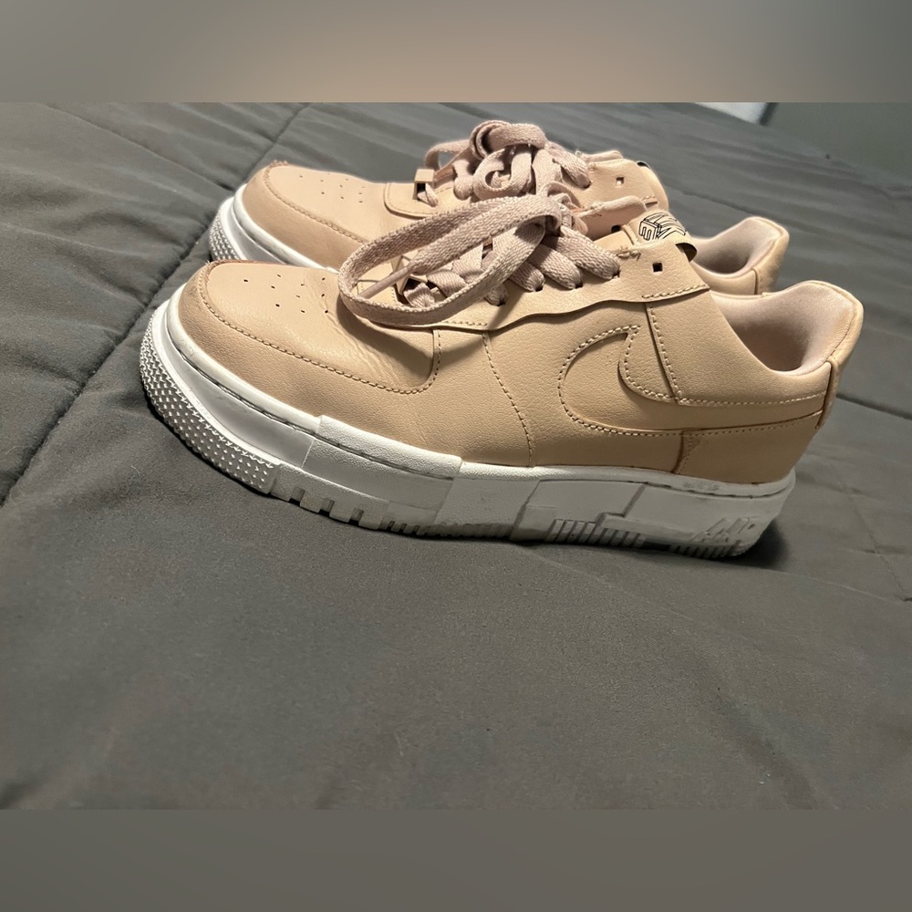 PINK NIKE PIXAL AIR FORCE 1 SIZE 7.5 (More of a light pink color in person)